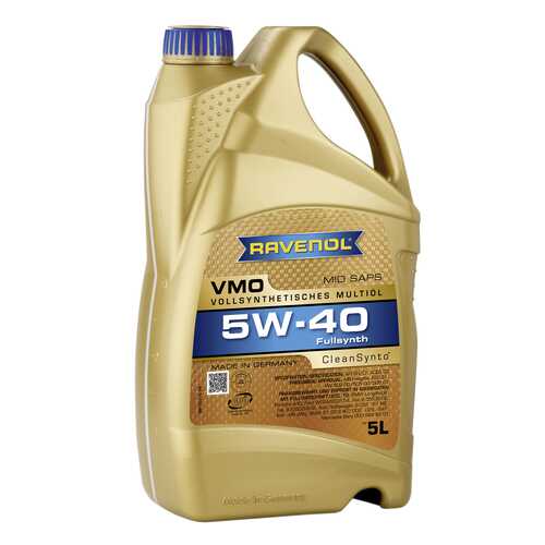 Моторное масло Ravenol VMO SAE 5W-40 5л в Автодоктор