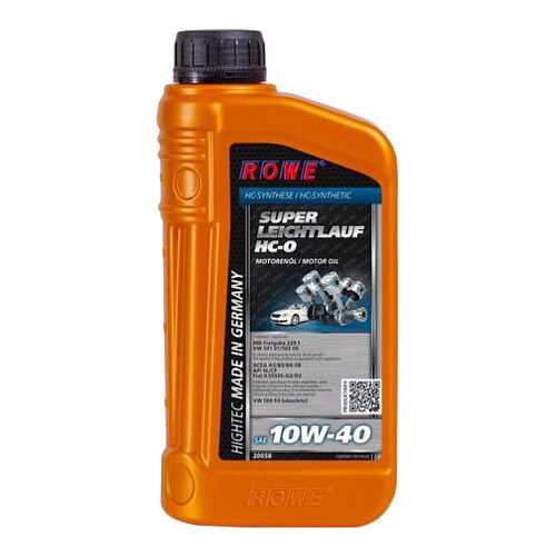 Моторное масло Rowe Hightec Super Leichtlauf HC-O 10W-40 1л в Автодоктор