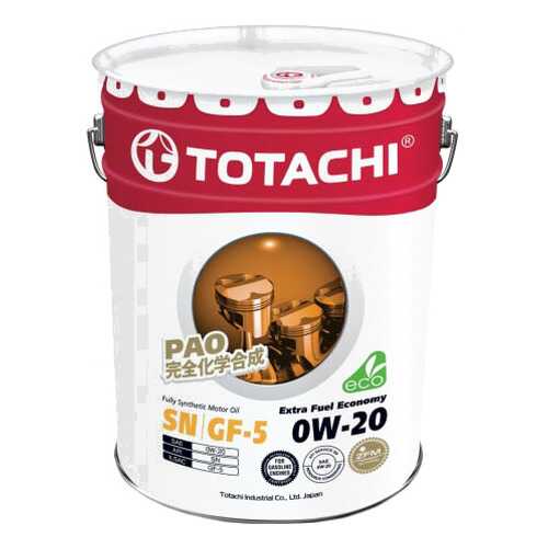 Моторное масло Totachi Extra Fuel Fully Synthetic SN 0W-20 20л в Автодоктор
