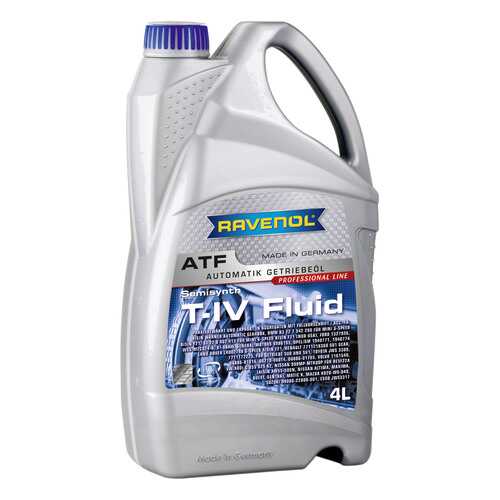 Трансмиссионное масло RAVENOL ATF T-IV Fluid 4л 1212102-004-01-999 в Автодоктор