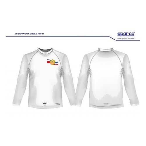 Майка/футболка (FIA) SHIELD RW-9 с гербом России, белый, р-р M/L Sparco 001764MBOMLR в Автодоктор